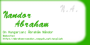 nandor abraham business card