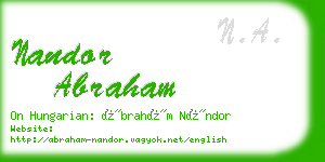 nandor abraham business card